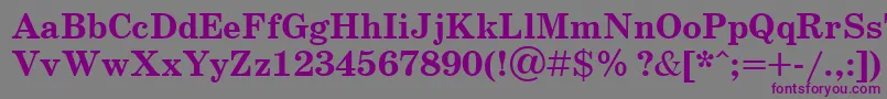 Шрифт SchoolbookcttBold – фиолетовые шрифты на сером фоне