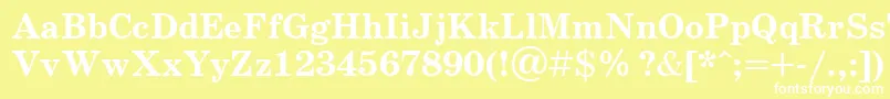 SchoolbookcttBold Font – White Fonts on Yellow Background