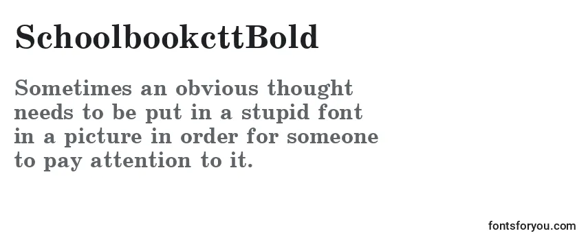 Review of the SchoolbookcttBold Font