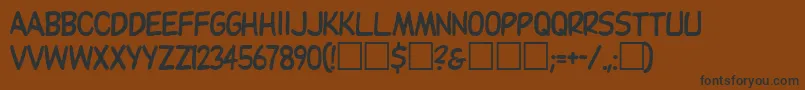 Czcionka Dupuyheavy Regular – czarne czcionki na brązowym tle