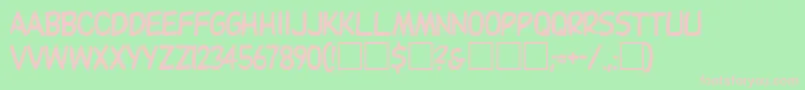 Fonte Dupuyheavy Regular – fontes rosa em um fundo verde
