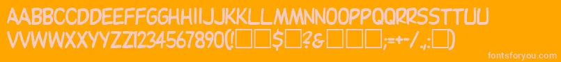 Dupuyheavy Regular Font – Pink Fonts on Orange Background