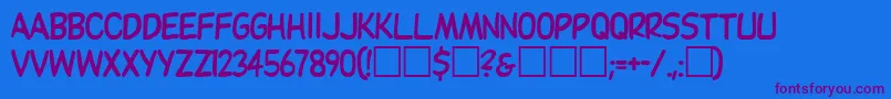 Dupuyheavy Regular Font – Purple Fonts on Blue Background