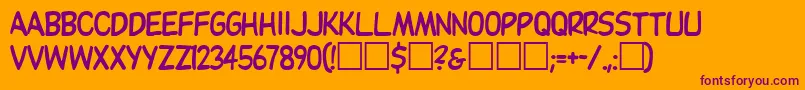 Dupuyheavy Regular Font – Purple Fonts on Orange Background