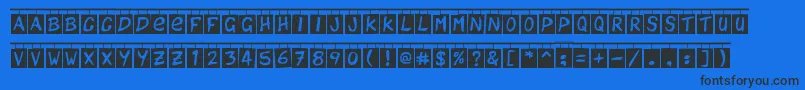 Orderup Font – Black Fonts on Blue Background