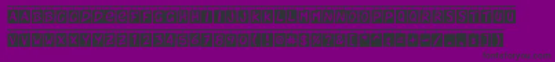 Orderup-fontti – mustat fontit violetilla taustalla