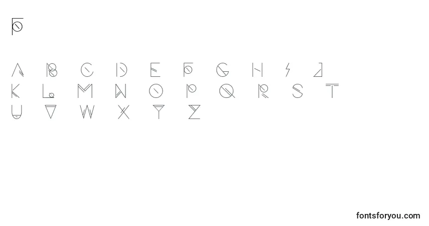 Шрифт Forsee – алфавит, цифры, специальные символы