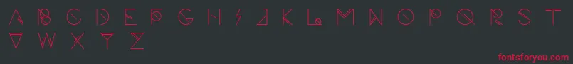 Forsee Font – Red Fonts on Black Background
