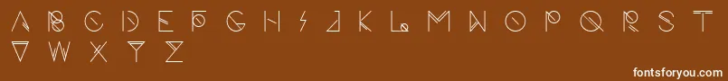 Шрифт Forsee – белые шрифты на коричневом фоне