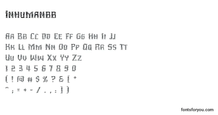 Шрифт Inhumanbb – алфавит, цифры, специальные символы