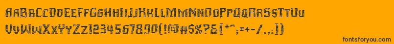 Inhumanbb Font – Black Fonts on Orange Background