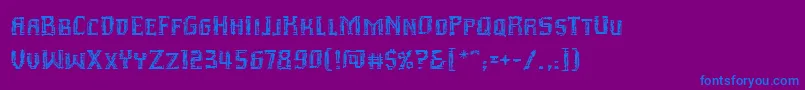 Inhumanbb Font – Blue Fonts on Purple Background