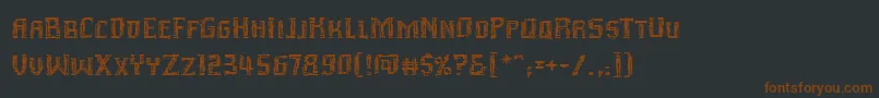 Inhumanbb-Schriftart – Braune Schriften auf schwarzem Hintergrund