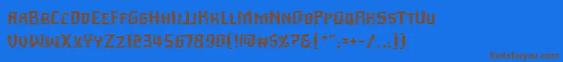Inhumanbb Font – Brown Fonts on Blue Background