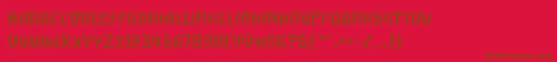 Police Inhumanbb – polices brunes sur fond rouge