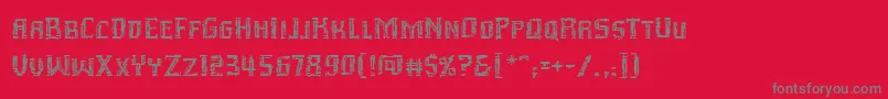 Inhumanbb Font – Gray Fonts on Red Background