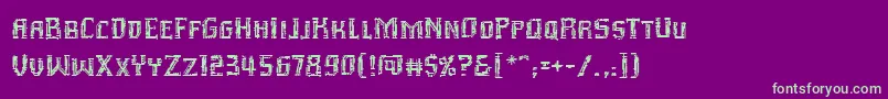 Шрифт Inhumanbb – зелёные шрифты на фиолетовом фоне