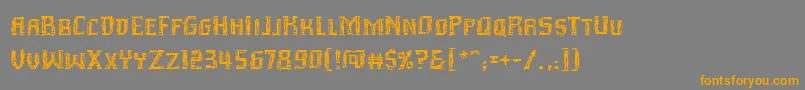 Inhumanbb Font – Orange Fonts on Gray Background