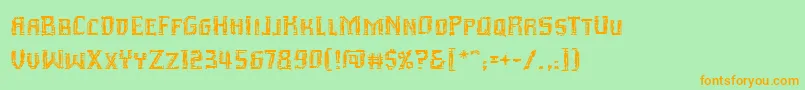 Inhumanbb Font – Orange Fonts on Green Background
