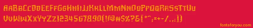fuente Inhumanbb – Fuentes Naranjas Sobre Fondo Rojo