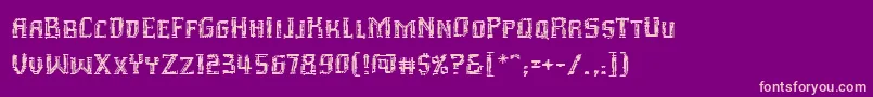 Inhumanbb Font – Pink Fonts on Purple Background