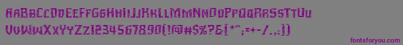 Czcionka Inhumanbb – fioletowe czcionki na szarym tle