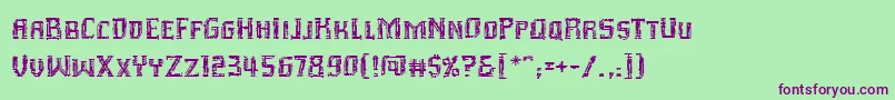 Inhumanbb Font – Purple Fonts on Green Background