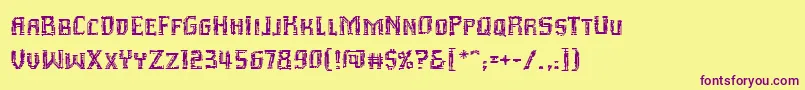 Inhumanbb Font – Purple Fonts on Yellow Background