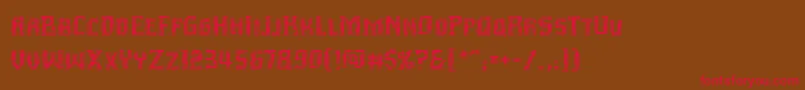 Inhumanbb Font – Red Fonts on Brown Background