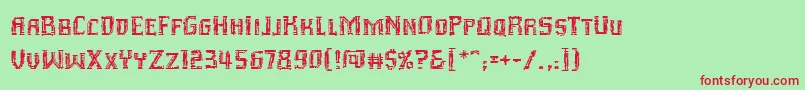 Inhumanbb Font – Red Fonts on Green Background