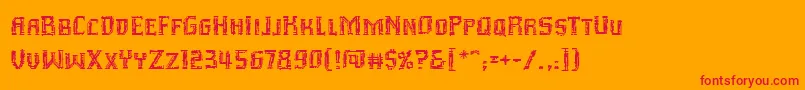 Inhumanbb Font – Red Fonts on Orange Background