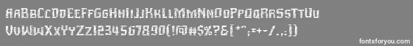 フォントInhumanbb – 灰色の背景に白い文字