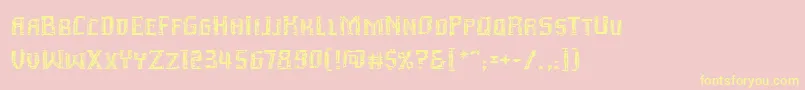 Шрифт Inhumanbb – жёлтые шрифты на розовом фоне
