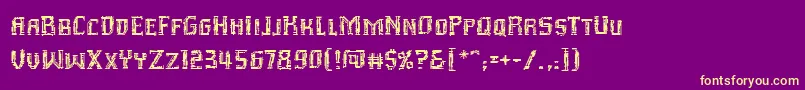 Inhumanbb Font – Yellow Fonts on Purple Background