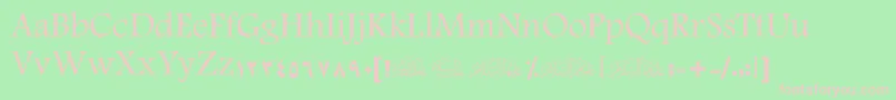 Шрифт ScOuhod – розовые шрифты на зелёном фоне
