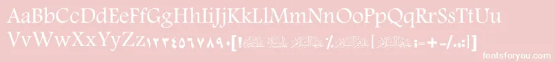 ScOuhod Font – White Fonts on Pink Background