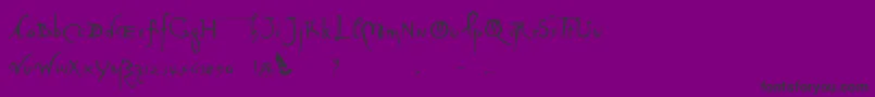 Davincycut-fontti – mustat fontit violetilla taustalla