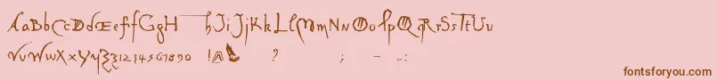 Davincycut Font – Brown Fonts on Pink Background