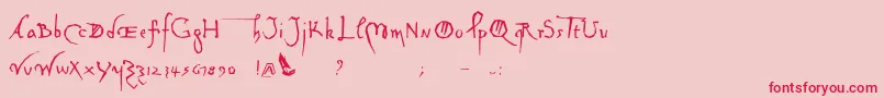 Davincycut Font – Red Fonts on Pink Background