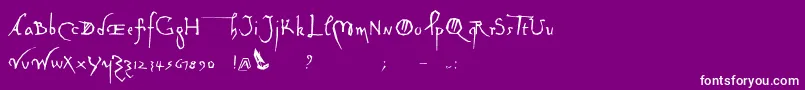 Davincycut Font – White Fonts on Purple Background