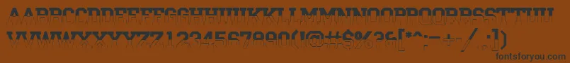 ACampusbw Font – Black Fonts on Brown Background