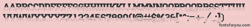 ACampusbw Font – Black Fonts on Pink Background