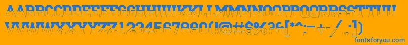 ACampusbw Font – Blue Fonts on Orange Background
