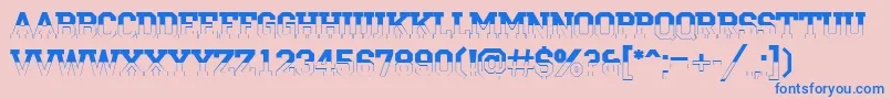 ACampusbw Font – Blue Fonts on Pink Background