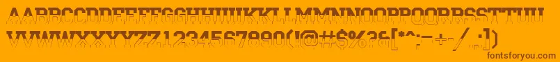 ACampusbw Font – Brown Fonts on Orange Background