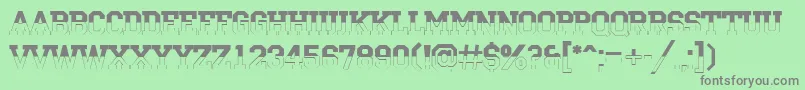 ACampusbw Font – Gray Fonts on Green Background
