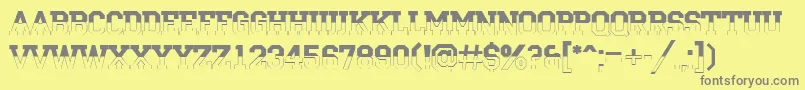 ACampusbw Font – Gray Fonts on Yellow Background