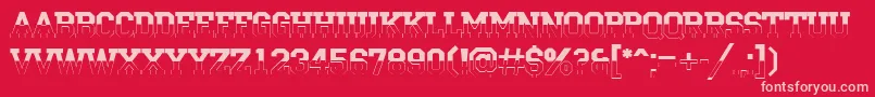 ACampusbw Font – Pink Fonts on Red Background