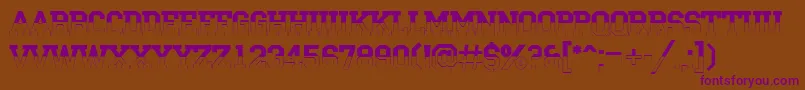 ACampusbw Font – Purple Fonts on Brown Background