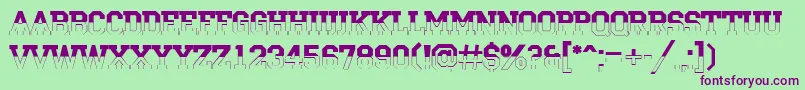 ACampusbw Font – Purple Fonts on Green Background